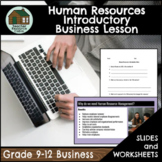 Human Resources Introduction Business Lesson (Grades 9-12)