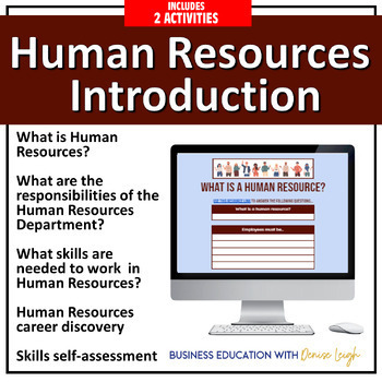 Preview of Human Resources Introduction - Career & Technical and Business Ed class lesson