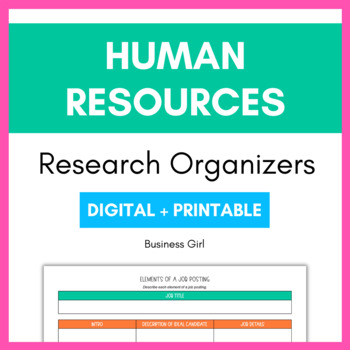 Preview of Human Resources Research Organizers