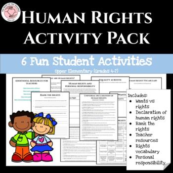 Preview of Human Rights Activity Pack- upper elementary