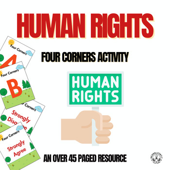 Preview of Human Rights Four Corners Activity: Grades 6-12