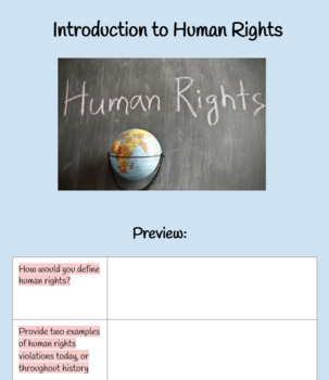 Preview of Human Rights Interactive Notebook