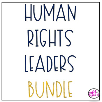 Preview of Human Rights Leaders BUNDLE Biography and Coloring Pages