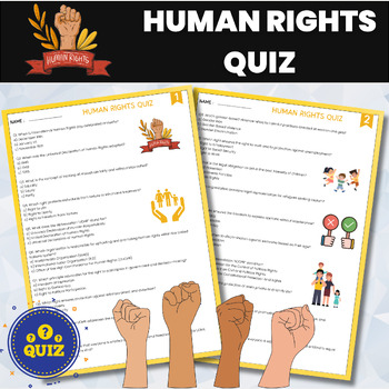 Preview of Human Rights Quiz | Liberty and Freedom Test | Civil Rights Assessment
