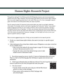 human rights research project