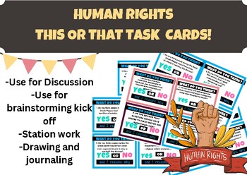 Preview of Human Rights Task Cards