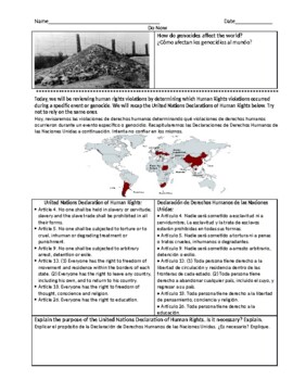 Preview of Human Rights Violations Lesson (Genocide and Declaration of Human Rights)