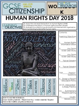 Preview of Human Rights Work Booklet of Student Activities and Worksheets