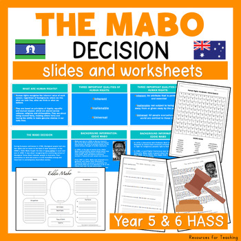 Preview of Human Rights and the Mabo Decision- Slides & Worksheets