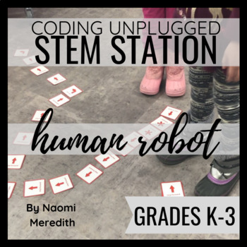 Preview of Unplugged Coding | Human Robot | STEM Station