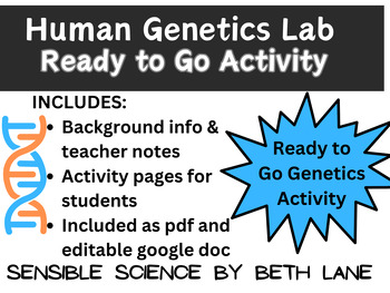 Preview of Human Traits Genetics Activity and Punnett Squares for Biology and Life Science