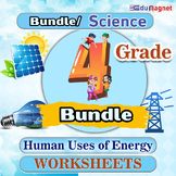 Human Uses of Energy: Science: Grade 4: Worksheets: Bundle