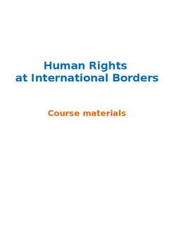 Preview of Human rights at international borders