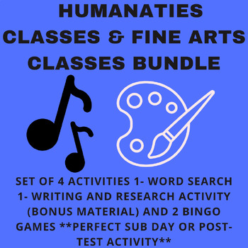 Preview of Humanities Lesson Plans (Fine Arts) 4 Activity Set: Art, Music, Theater/Film