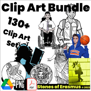 Preview of Humanities ClipArt Bundle: Middle/High School Resources for Teachers & Sellers