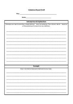 Preview of Humanities Report Template