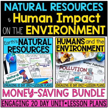 Preview of Human Impact on the Environment | Natural Resources | Pollution | Energy BUNDLE
