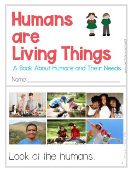 Preview of Humans are Living Things Student Reader Kinder NGSS (K-LS1-1)