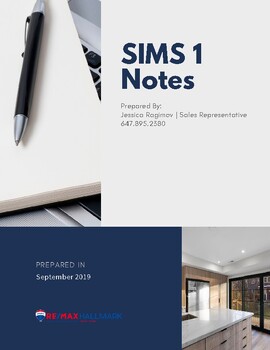 Preview of Humber Real Estate Salesperson Program - SIMS 1 Review Notes