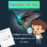 Hummingbird Lesson Colorful and Interesting Animal Unit Study