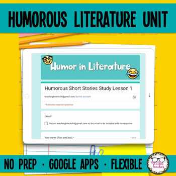 Preview of Humor in American Literature Funny Short Stories Unit for High School ELA
