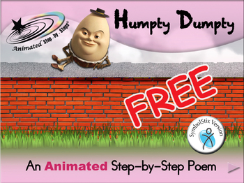 Preview of Humpty Dumpty - Animated Step-by-Step Poem - SymbolStix