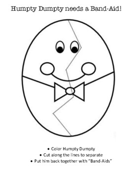 Preview of Humpty Dumpty Band-Aid craft