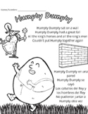 Humpty Dumpty Bilingual Coloring Page