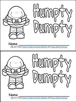 Vtg Childrens Coloring Books Set Humpty Dumpty Thumbelina Uncolored Rhyme  Story