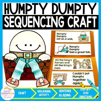 Preview of Nursery Rhyme Crafts Humpty Dumpty Craft Heggerty Nursery Rhyme Activities