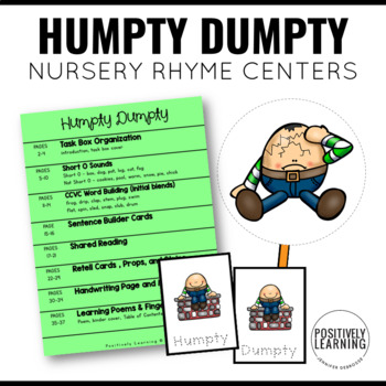 Preview of Humpty Dumpty Literacy Centers and Small Reading Group Activities