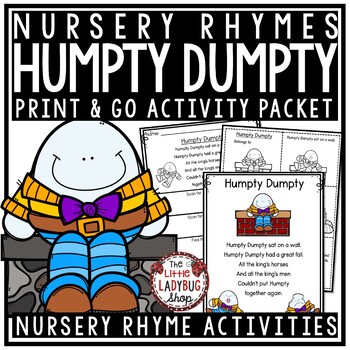 Preview of Humpty Dumpty Nursery Rhyme Activities for Kindergarten, Pre-School