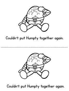 Humpty Dumpty Nursery Rhyme Activities and Craft by KTeacherTiff