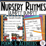 Humpty Dumpty - Nursery Rhyme Poem Posters and Worksheet A