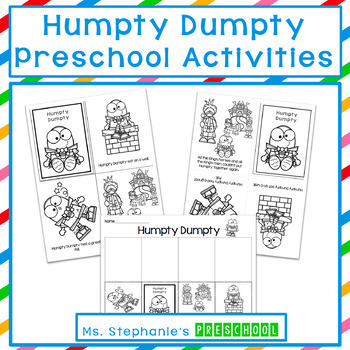 Humpty Dumpty Preschool Activity by Ms Stephanies Preschool | TpT