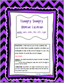 Preview of Humpty Dumpty Relative Location