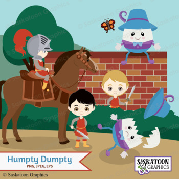 Preview of Humpty Dumpty Sat on a Wall - Story Book Nursery Rhymes by Saskatoon Graphics