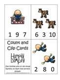 Humpty Dumpty themed Count and Clip Cards child math curriculum.