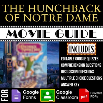Preview of Hunchback of Notre Dame 1996 Movie Guide Discussion Questions Quiz Worksheets