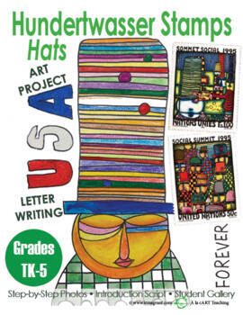 Preview of Hundertwasser Stamps: Hats Art Lesson for Kids