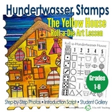 Hundertwasser Stamps: The Yellow House Roll-a-Window Art P