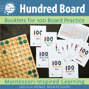 Preview of Montessori Math Hundred Board, Adding & Subtracting Using Hundreds Chart Sheets