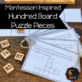 Hundred Board Puzzle Pieces Task Cards