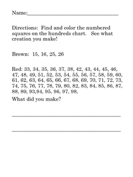 Color By Number Hundreds Chart