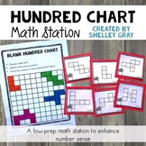 Hundred Chart Math Station for Number Sense Using a 100 Chart