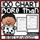 Worksheets for 100 Hundred Chart One, Two, Three More Than