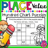 Hundred Chart Puzzles - 1 more/1 less, 10 more/10 less