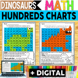 Hundred Charts | Dinosaurs | Math Review | Color by Number