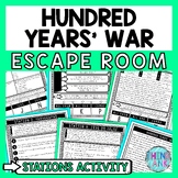 Hundred Years War Escape Room Stations - Reading Comprehen