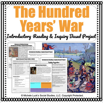 Preview of Hundred Years' War Joan of Arc Informational Reading & Inquiry Based Activities